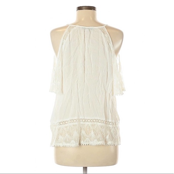 NEW Anthropologie Heartloom Iris Cold Should Lace Top Ivory Crochet M - Picture 5 of 5